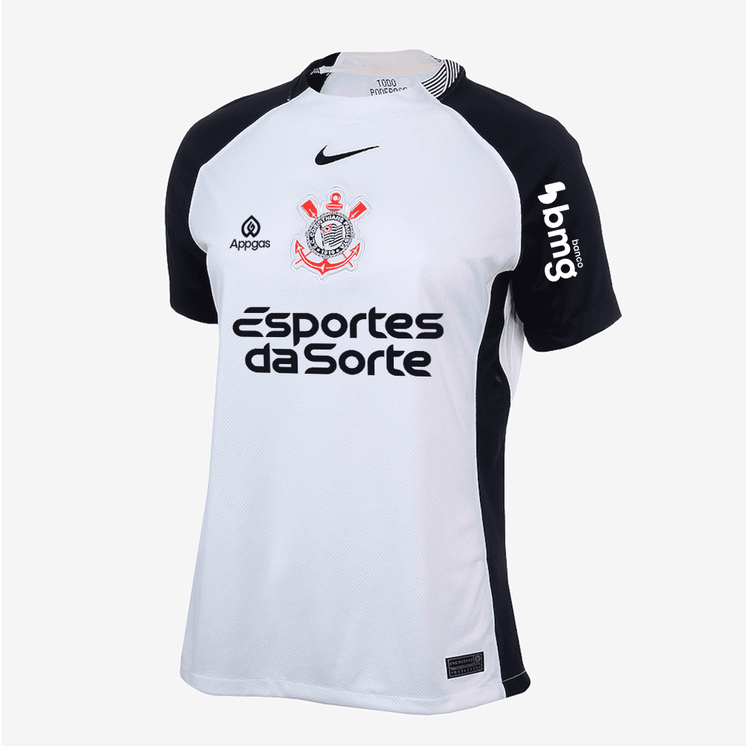 Camisa Feminina Nike Timão 2025/26 I Torcedor Com Patrocínios