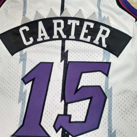 Regata NBA Toronto Raptors Retrô 1998-1999 Mitchell & Ness Authentic Carter 15 - Branca