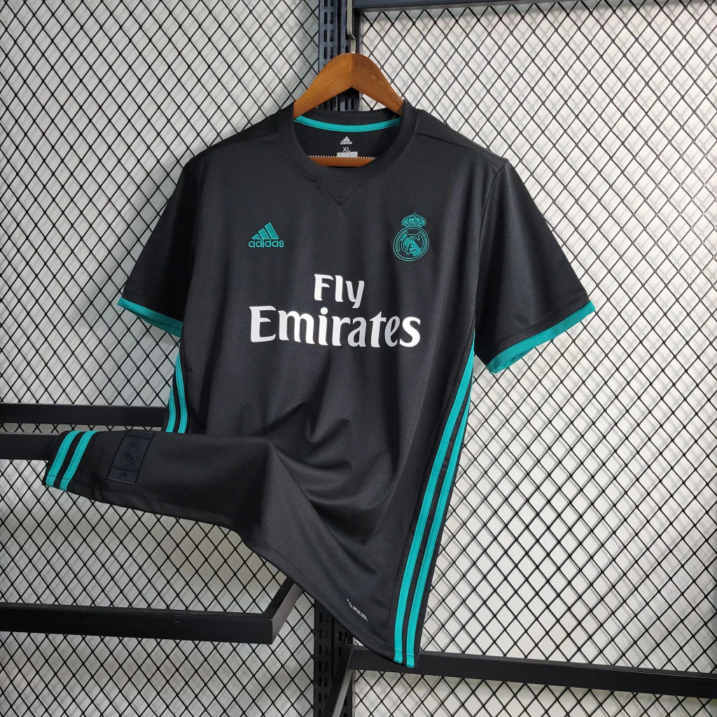Camisa Retrô Real Madrid 2017/18 II Adidas Torcedor Preto