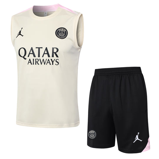 Conjunto Regata Paris Saint Germain 2024/25 - Branca e Preta
