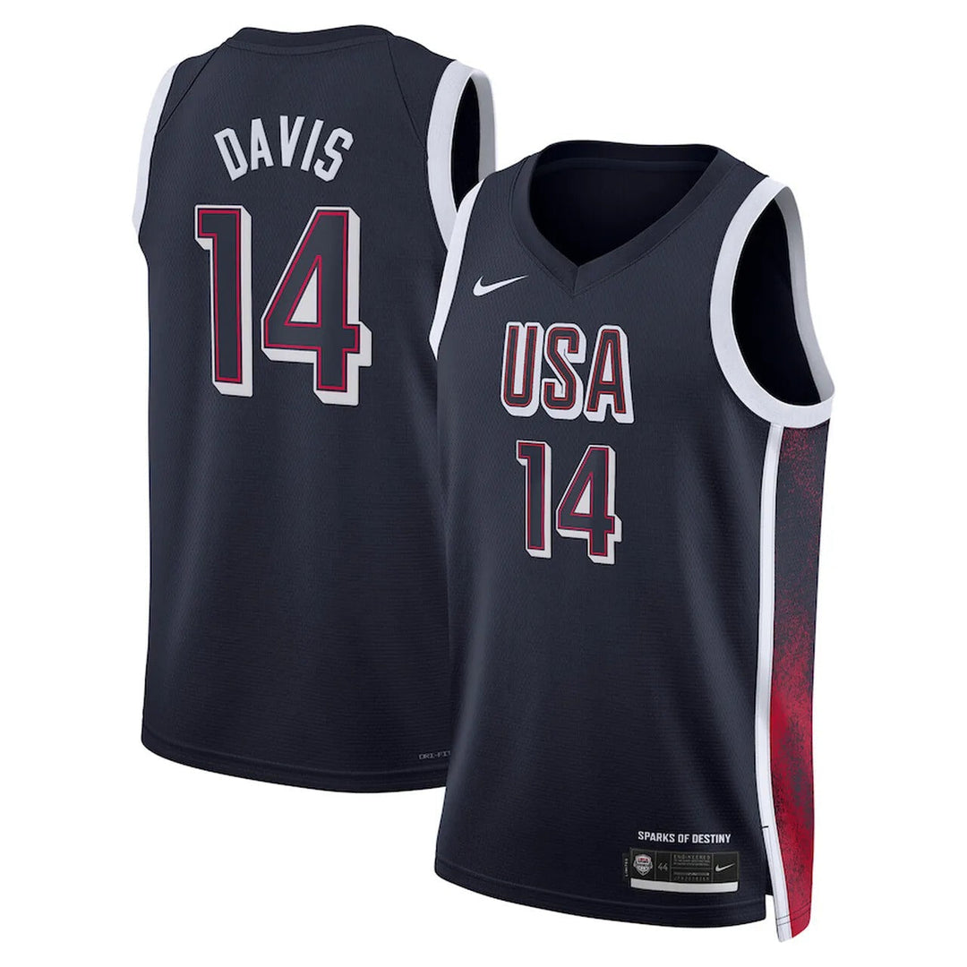 Regata Seleção Americana de Basquete Olimpíadas 2024 - Davis 14 - Azul
