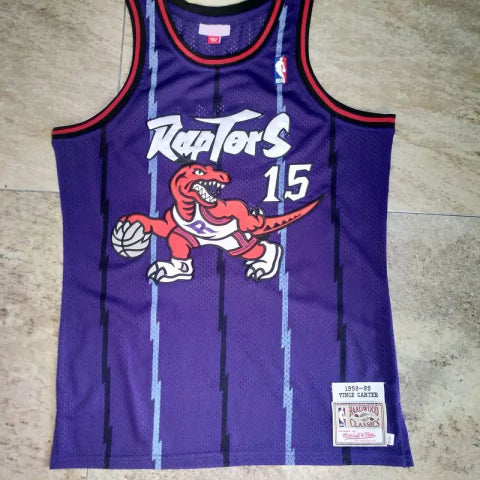 Regata NBA Toronto Raptors Retrô 1998-1999 Mitchell & Ness Authentic Carter 15 - Azul
