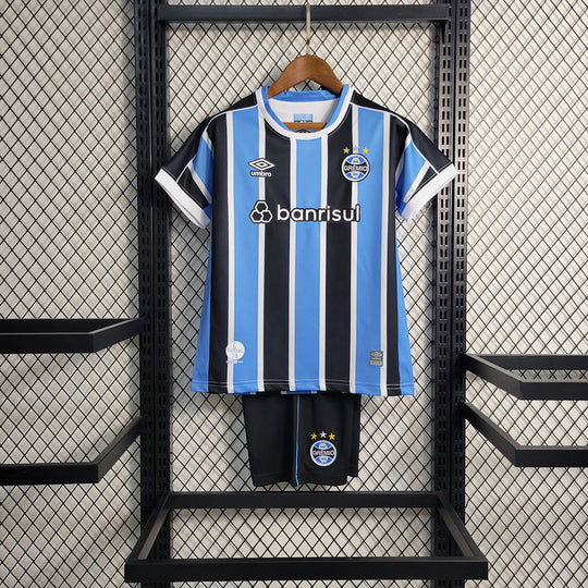 Kit Infantil Grêmio Home 23/24 - Azul/Preto