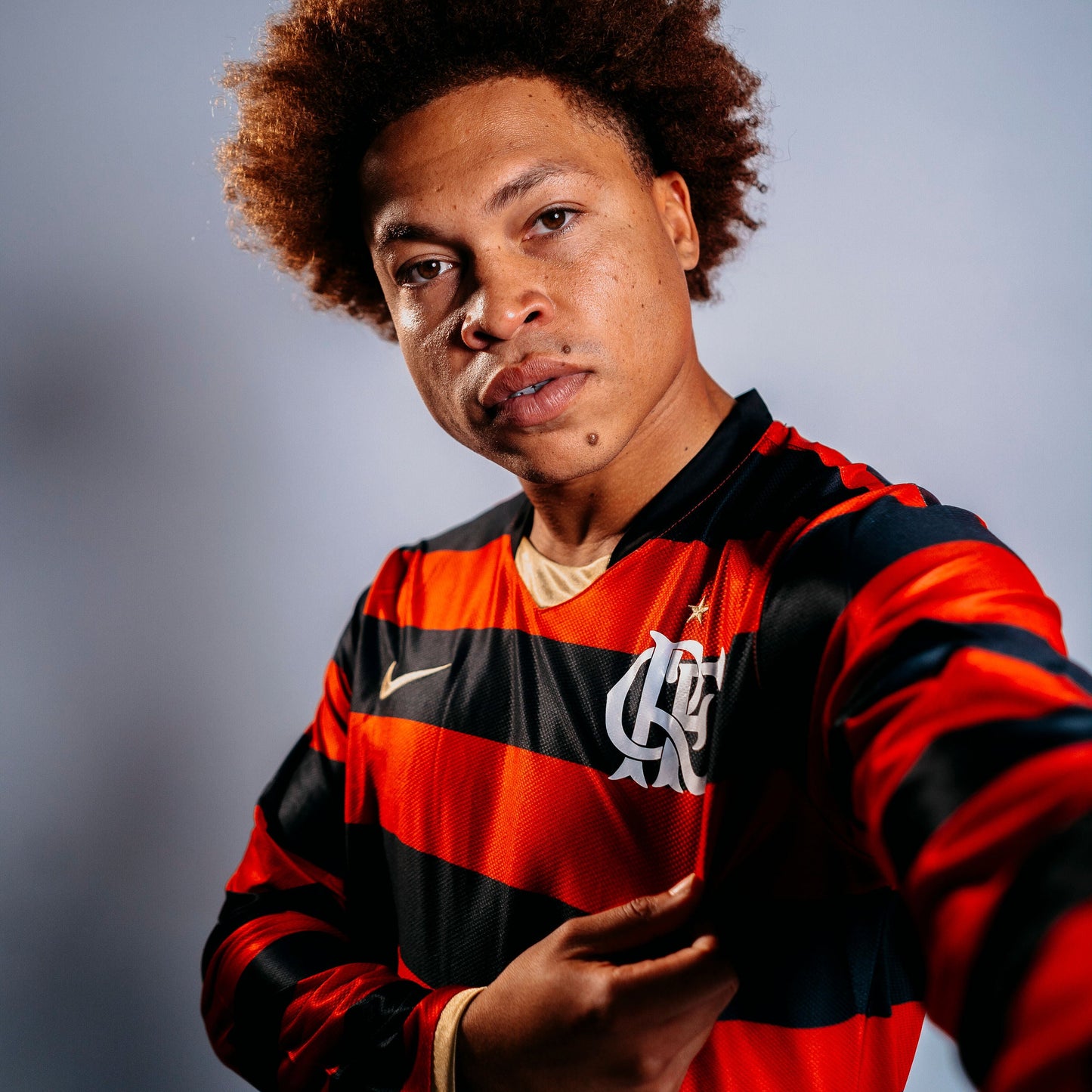 Camisa Flamengo Retrô 2009 Manga Longa Vermelha e Preta - Nike