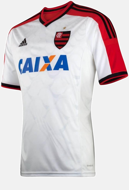 Camisa Flamengo Away 14/15 s/n° Torcedor Adidas Masculina - Branca