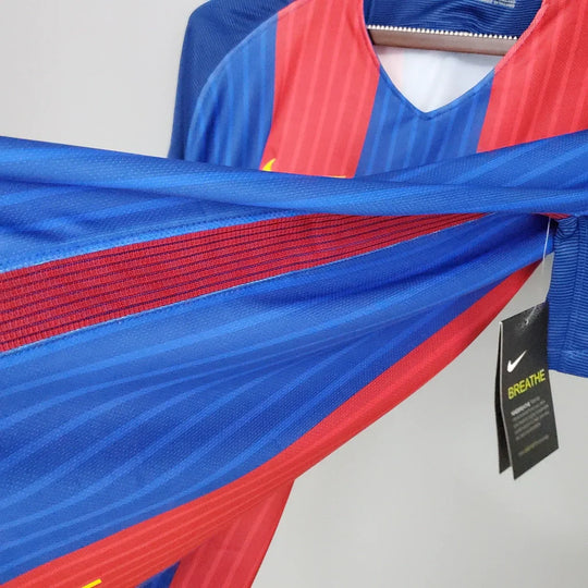 Camisa Retrô Barcelona I Home Nike 2016/17 Masculino Azul Grená
