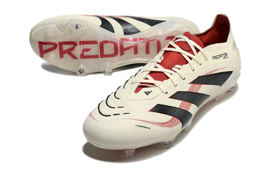 Chuteira Adidas Predator Elite FG - Bege,  Preta e Vermelha