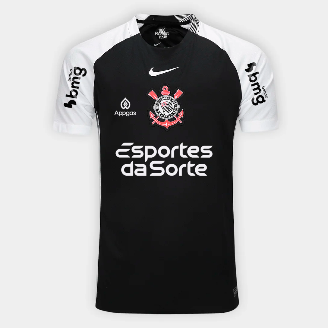 Camisa Nike Timão 2025/26 II Torcedor Com Patrocínios