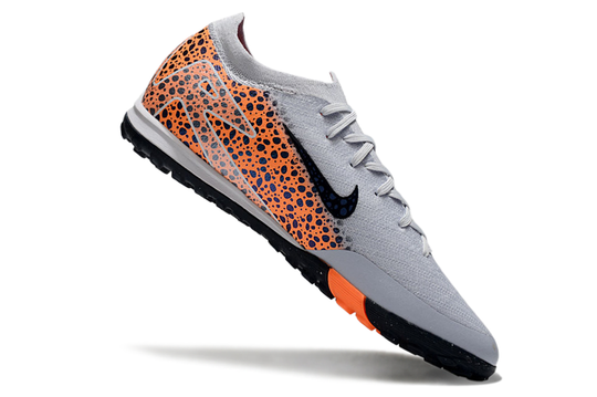 Chuteira Society Nike Air Zoom Mercurial Vapor 16 Elite TF - Cinza e Laranja