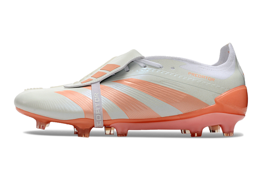Chuteira Adidas Predator Elite Tongue FG - Branca e Salm������o
