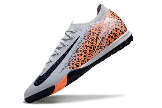 Chuteira Society Nike Air Zoom Mercurial Vapor 16 Elite TF - Cinza e Laranja
