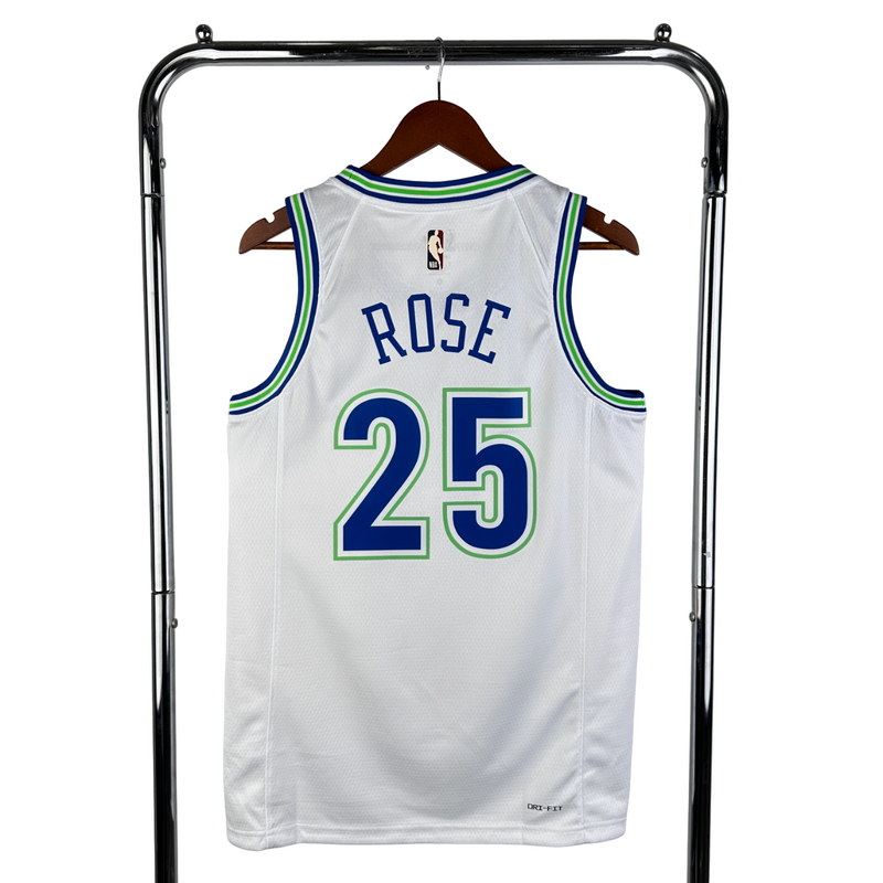 Regata NBA Timberwolves Retrô Nike Authentic Rose 25 - Branca