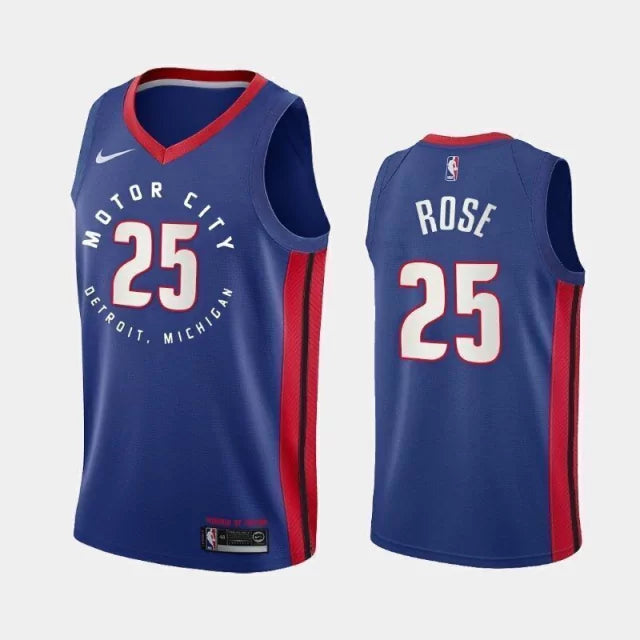 Regata NBA Detroit Pistons City Edition 20/21 Nike Authentic Swingman Rose 25 - Azul