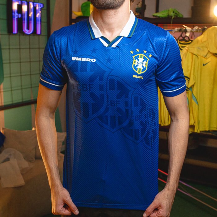 Camisa Retrô Seleção Brasileira 94 II - Pronta Entrega