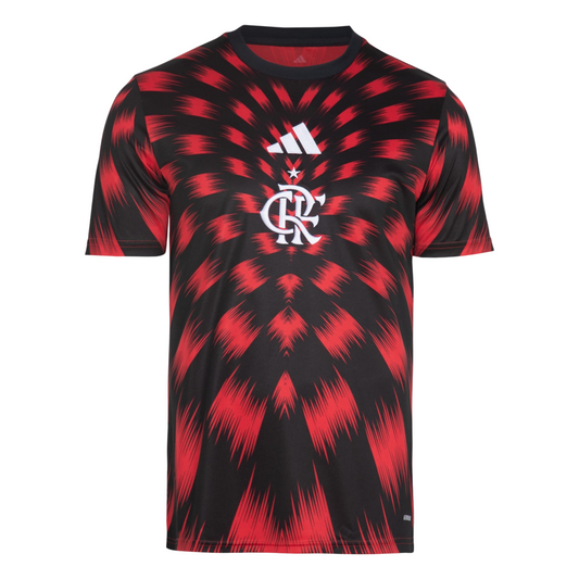 Camisa Pre Jogo Flamengo 25/26 Adidas - Vermelha e Preta