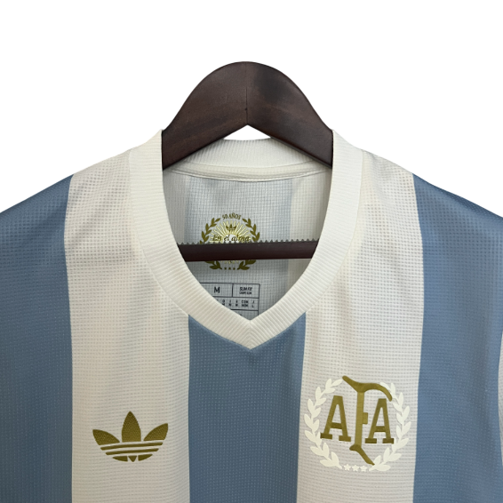 Camisa Seleção Argentina 24/25 Aniversário 50 anos Torcedor Adidas Masculina - Azul e Branca