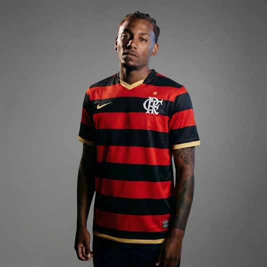 Camisa Flamengo Retrô 2009 Vermelha e Preta - Nike