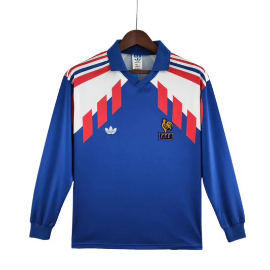 Camisa Manga Longa Seleção França 88/90 Adidas - Azul