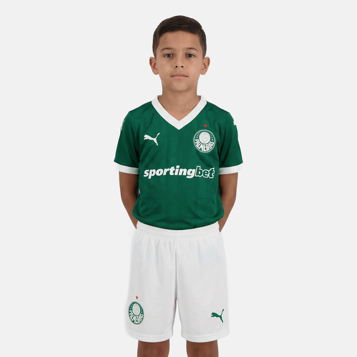 Conjunto Infantil Puma Palmeiras 2025/26 I