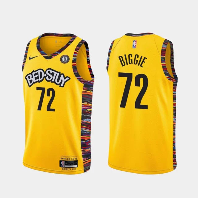 Regata NBA Brooklyn Nets Edition 20/21 Nike Authentic Biggie 72 - Amarela