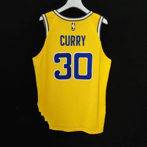 Regata NBA Golden State Warriors Retrô Icon Edition Nike Authentic Curry 30 - Amarela