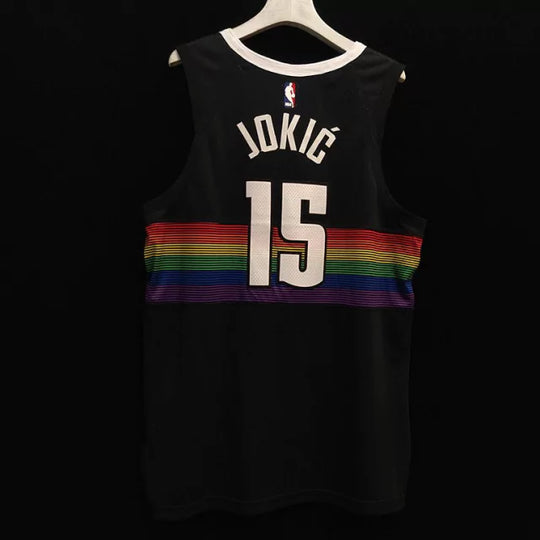 Regata NBA Denver Nuggets Icon Edition 20/21 Nike Authentic Jokic 15 - Preta