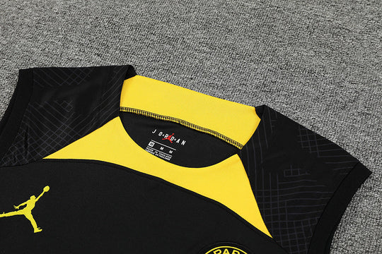 Kit Treino PSG 23/24 - Preto/Amarelo
