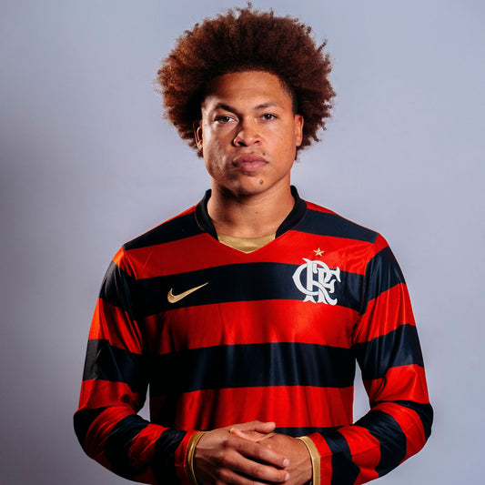 Camisa Flamengo Retrô 2009 Manga Longa Vermelha e Preta - Nike