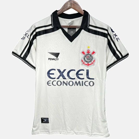 Camisa Corinthians Retrô 1998 Home Penalty Masculina - Preta e Branca