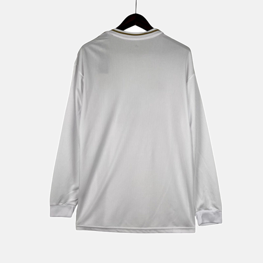 Camisa Real Madrid I Home 2019/20 Adidas Retrô Manga Longa Masculina - Branco