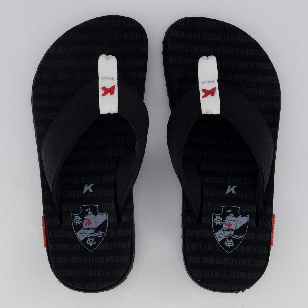Chinelo Kenner Kivah Vasco Preto e Branco