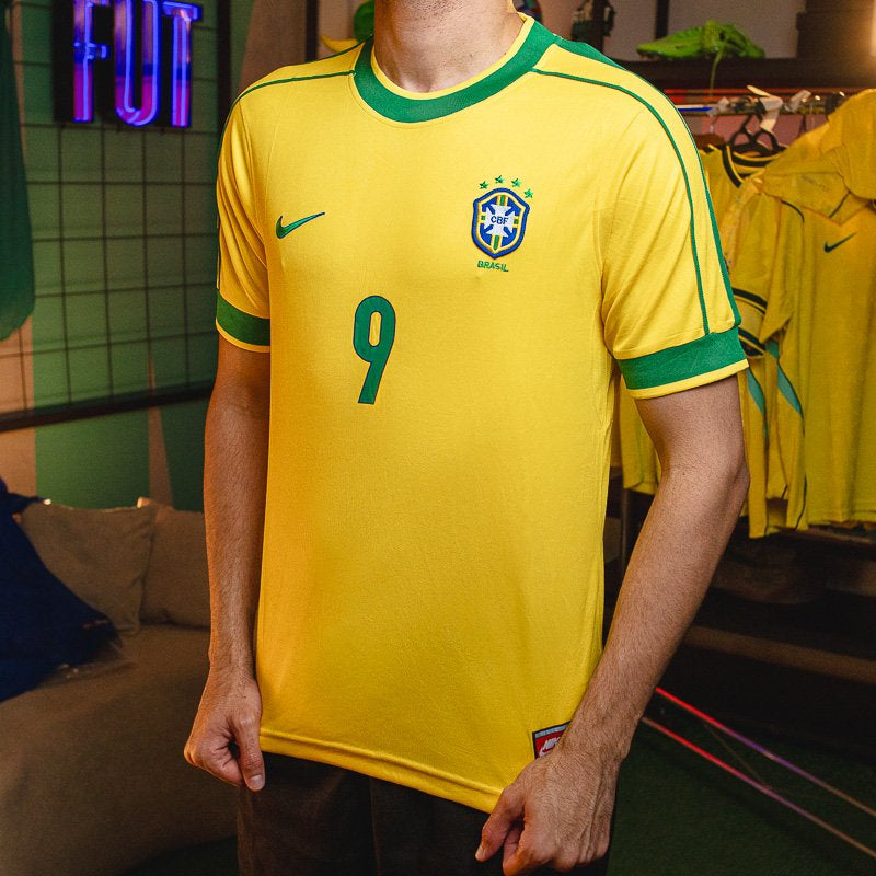 Camisa Retrô 98 Seleção Brasileira I - Pronta Entrega - Ronaldo 9