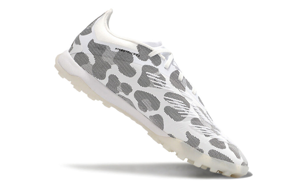 Chuteira Society Adidas Predator Elite 24 TF  - Cinza, Branca e Dourada