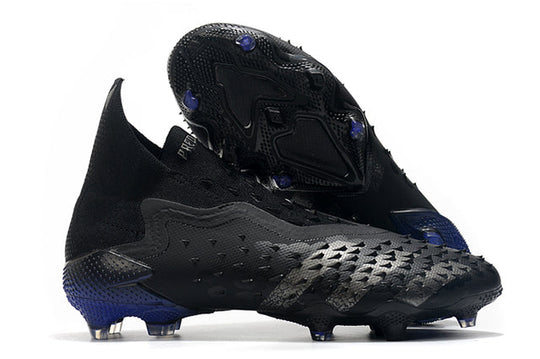 Chuteira Campo Adidas Predator Freak + FG Black/Blue - Cano Alto