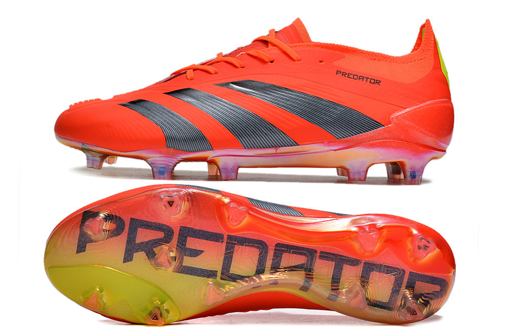 Chuteira Adidas Predator Elite FG - Laranja e Cinza