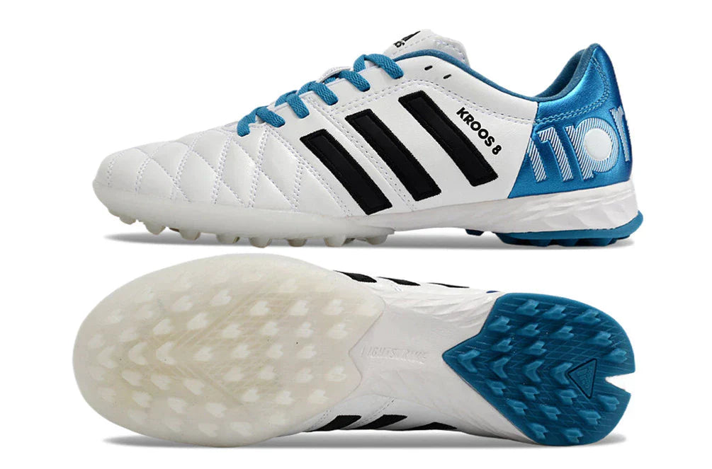 Chuteira Adidas 11 Pro "Tony Kroos" TF - Branco e Azul