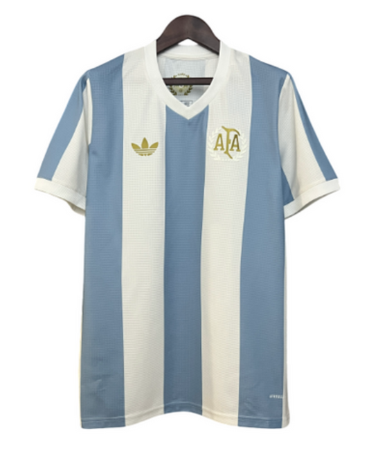 Camisa Seleção Argentina 24/25 Aniversário 50 anos Torcedor Adidas Masculina - Azul e Branca