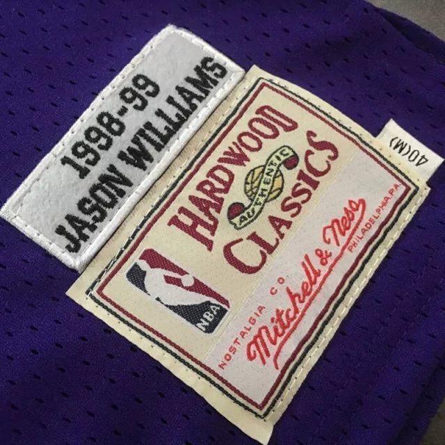 Regata NBA Sacramento Kings Retrô 1998 - 1999 Mitchell & Ness Authentic Williams 55 - Azul