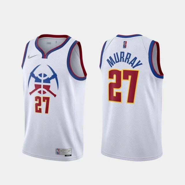 Regata NBA Denver Nuggets Edition 20/21 Nike Authentic Murray 27 - Branca
